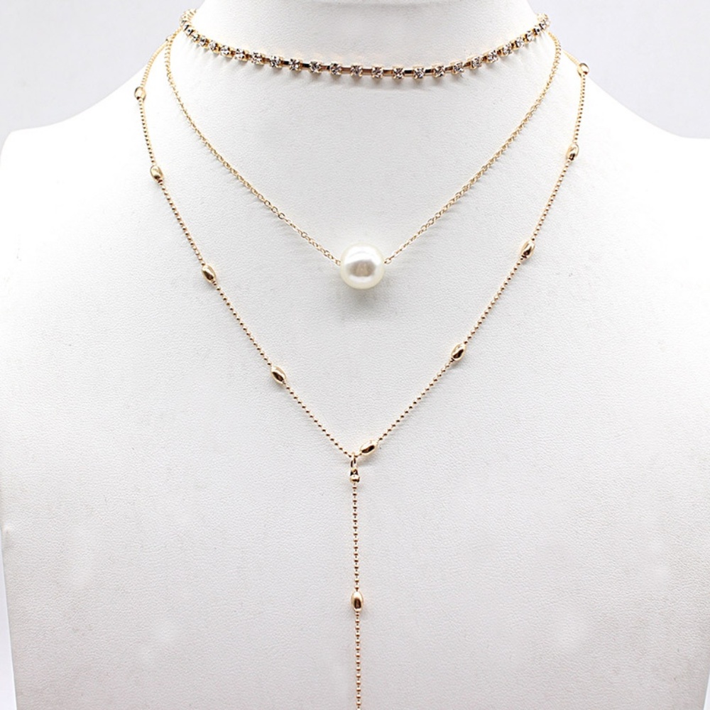 🆕☀️ Boho Pearl Chokers☀️ 3 in 1 - Picture 2 of 5